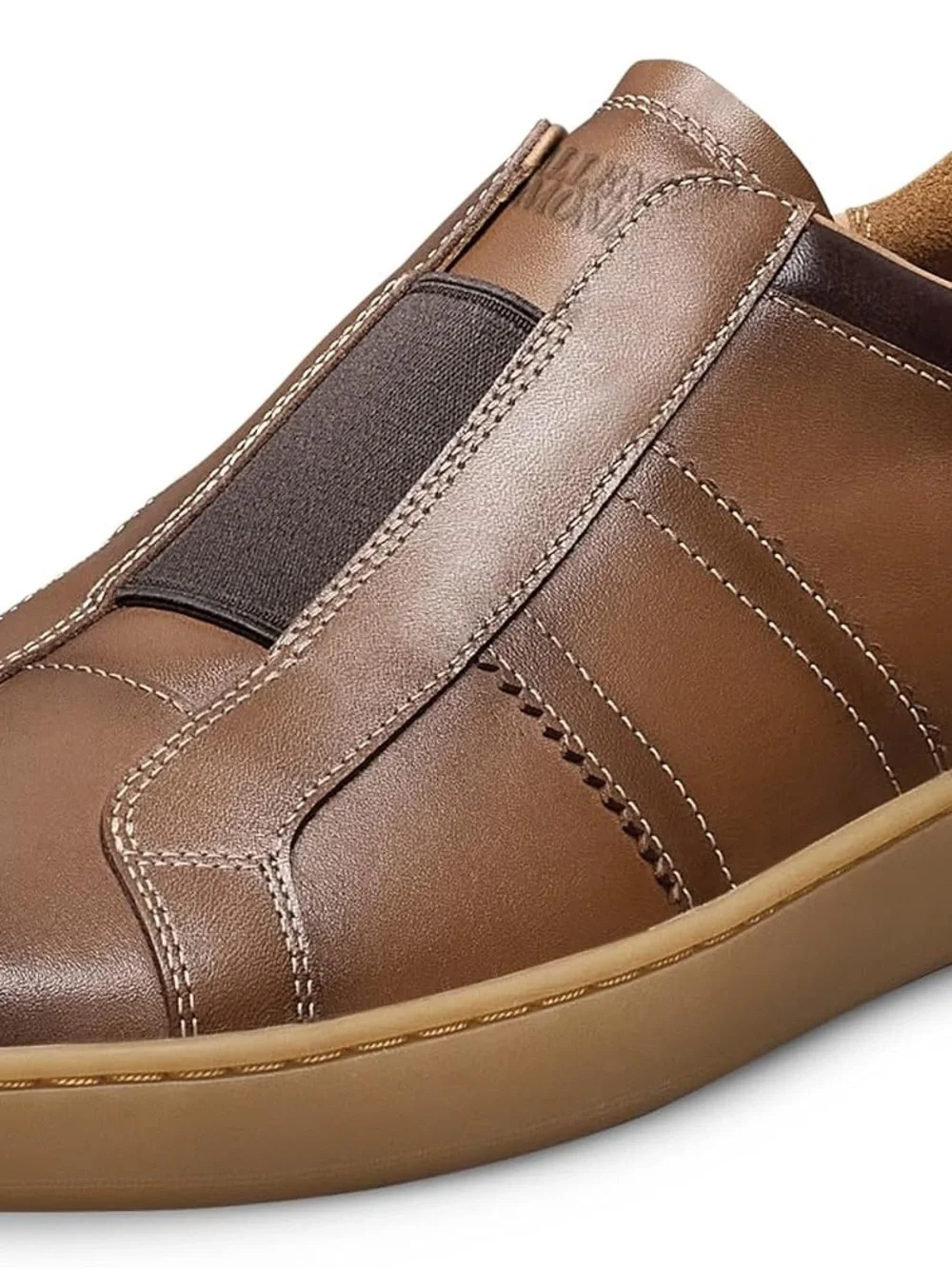 Allen Edmonds Brown Leather Slip-On Sneakers